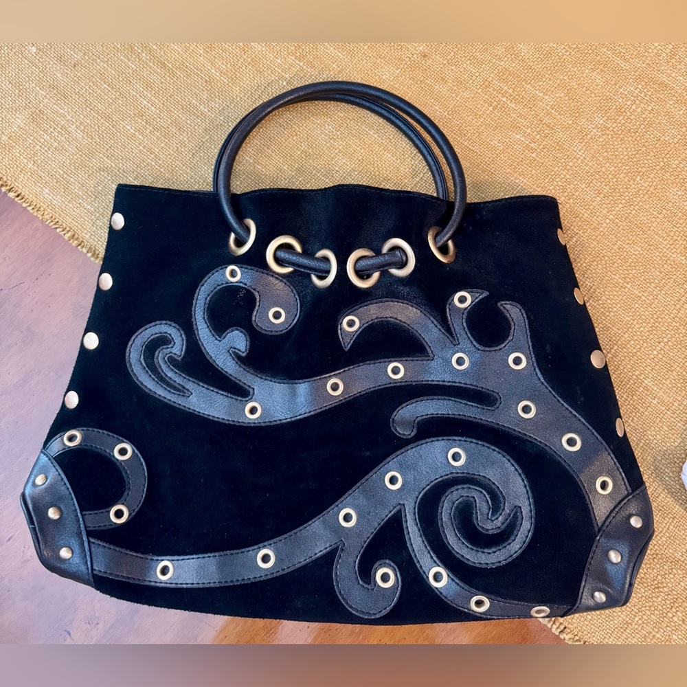 Elegant Black Designer Tote Bag